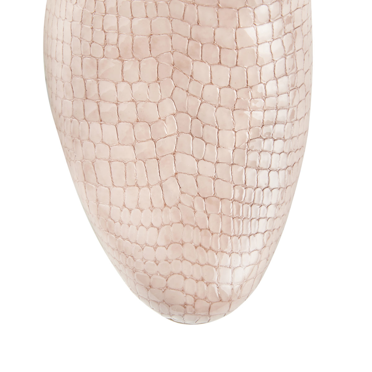 Charlie croc leather flat slip-on mules - pink