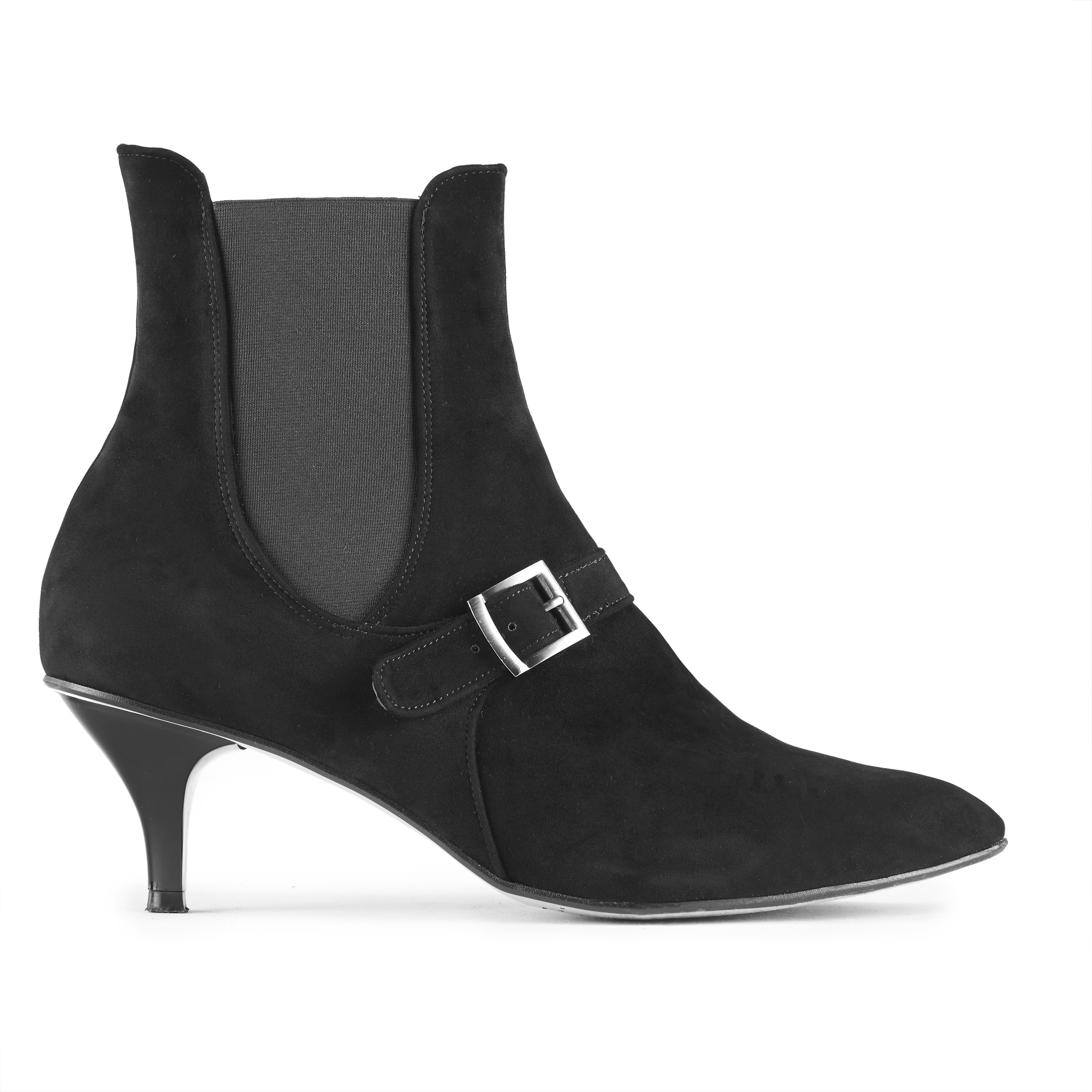 Lola Black Suede Ankle Boots