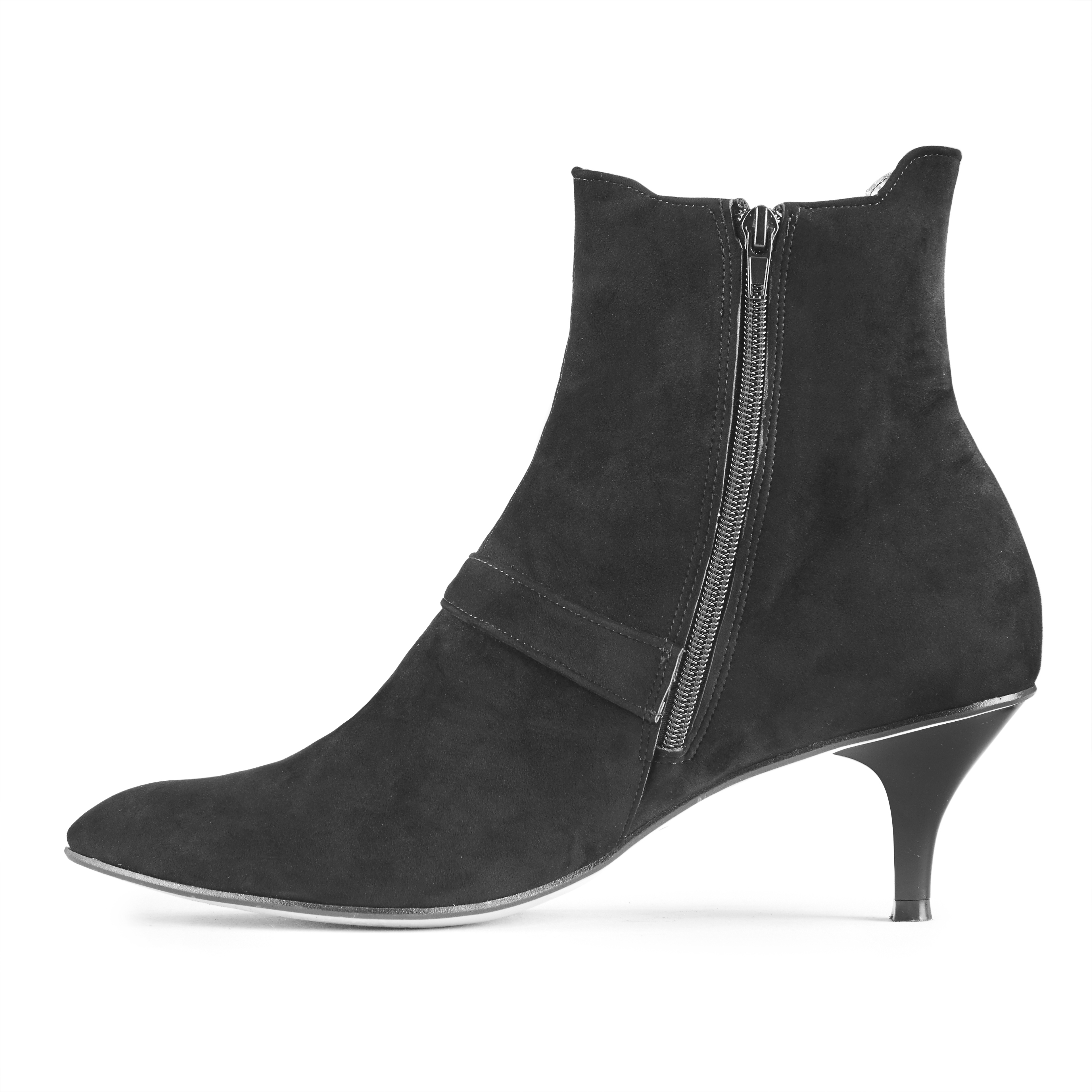 Lola Black Suede Ankle Boots
