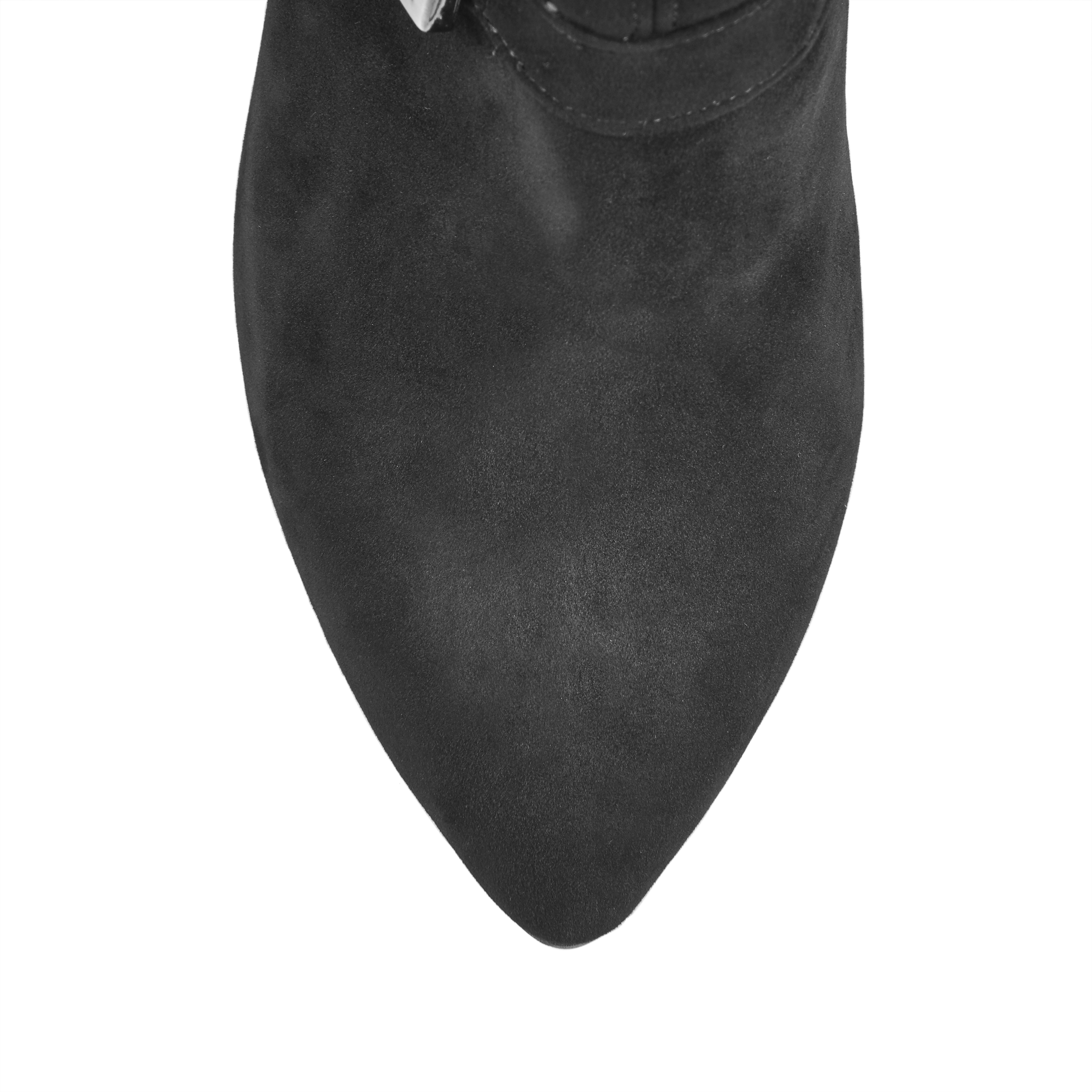 Lola Black Suede Ankle Boots