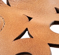 Charlotte tan leather geometric sandals